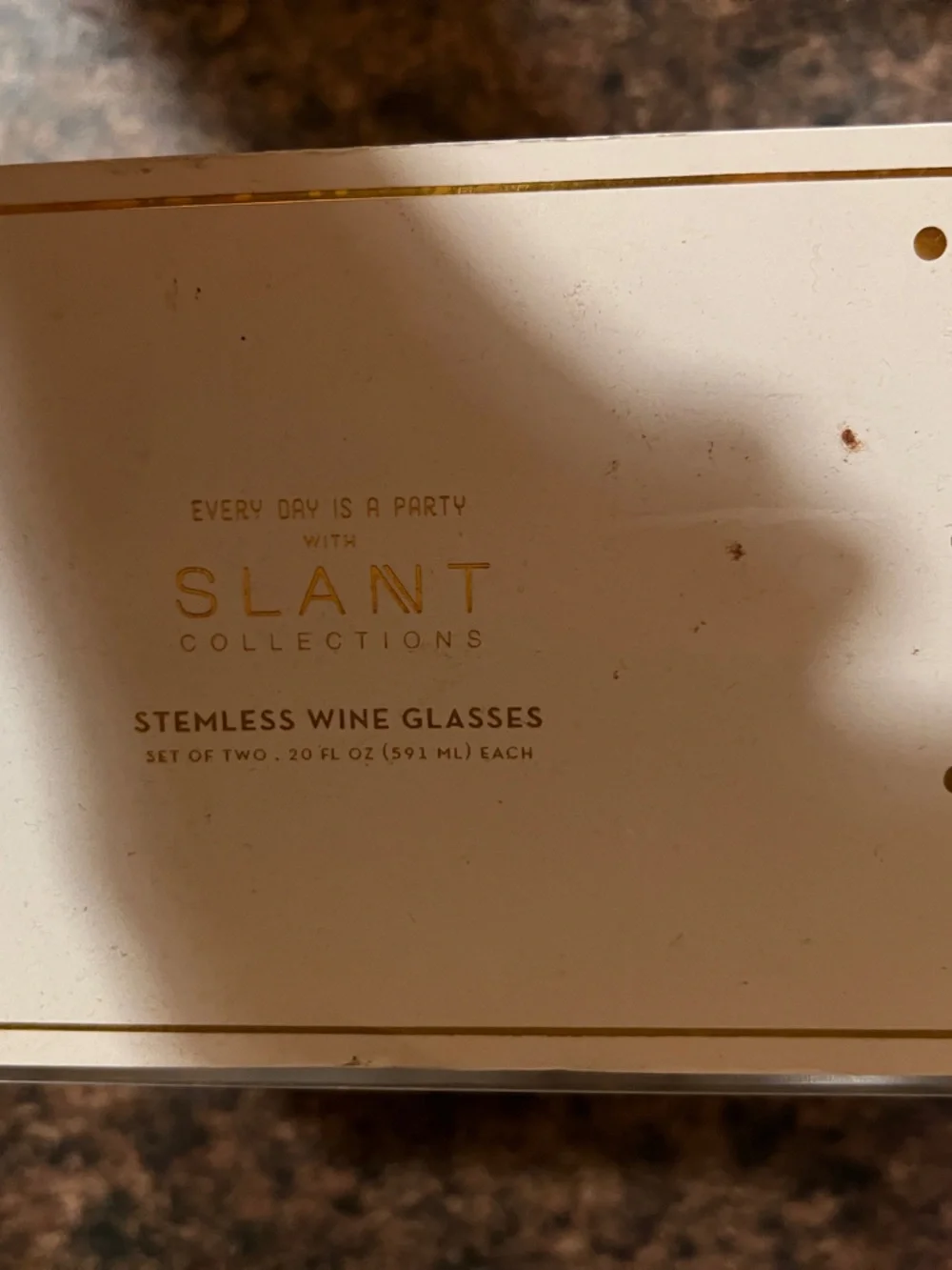 Mr. & Mrs. Gold Stemless Wine Glasses - Set of 2